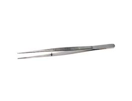 Stainless Steel Tweezers, w/ Pin, Straight Tips, Serrated, 152mm