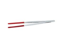 Stainless Steel Tweezers, PVC Coated Tips, Serrated Grip, 203mm