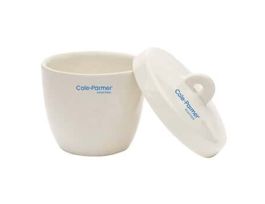 High-Form Crucible with Cover,  Porcelain, 15 mL; 12/PK