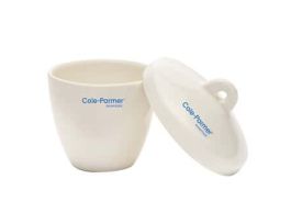 High-Form Crucible with Cover,  Porcelain, 30 mL; 12/PK