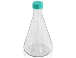 Erlenmeyer Flask, PC, Sterile, Vent Cap, 2000mL; 6/CS