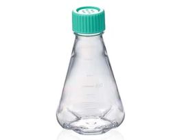 Erlenmeyer Flask Baffled, PC, Sterile, Vent Cap, 500mL; 12/CS