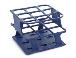 Durable Tube Rack, Half Size, POM, 30mm, 9-Place, Blue; 8/CS