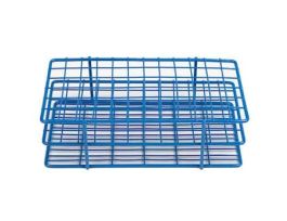 Coated Wire Tube Rack, 10-13mm, 6x12, Blue