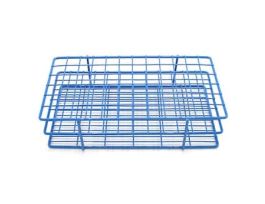 Coated Wire Tube Rack, 13-16mm, 6x12, Blue