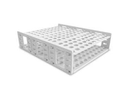 High-Capacity Tube Rack, 16 to 20 mm, White