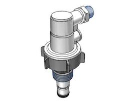 Elbow Coupler, Polypropylene, with EPDM O-Rings, 316 Stainless Steel Spring, 1/2" NPT(M); 1/Each