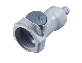 Quick-Disconnect Fitting, Hose Barb Body, Polypropylene, Non-Valved, 3/8" ID; 1/Each