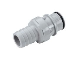 Quick-Disconnect Fitting, Hose Barb Insert, Polypropylene, Non-Valved, 5/8" ID; 1/Each