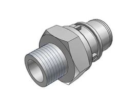 Quick-Disconnect Fitting, Threaded Insert, Polypropylene, Non-Valved, 3/8" NPT(M); 1/Each
