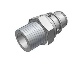 Quick-Disconnect Fitting, Threaded Insert, Polypropylene, Non-Valved, 1/2" NPT(M); 1/Each