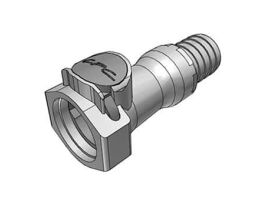 Quick-Disconnect Fitting, Hose Barb Body, Polypropylene, Valved, 3/4" ID; 1/Each