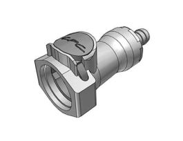 Quick-Disconnect Fitting, Hose Barb Body, Polypropylene, Valved, 3/8" ID; 1/Each
