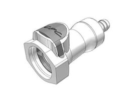 Quick-Disconnect Fitting, Hose Barb Body, Polysulfone, Valved, 3/8" ID; 1/Each