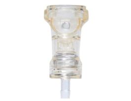 Quick-Disconnect Fitting, Hose Barb Body, Polysulfone with Stainless Steel Valve, 3/8" ID; 1/Ea