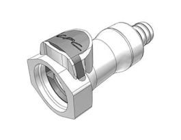 Quick-Disconnect Fitting, Hose Barb Body, Polysulfone, Valved, 1/2" ID; 1/Each