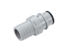 Quick-Disconnect Fitting, Hose Barb Insert, Polypropylene, Valved, 3/4" ID; 1/Each