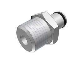 Quick-Disconnect Fitting, Threaded Insert, Chrome-Plated Brass, Non-Valved, 3/8" NPT(M); 1/Each