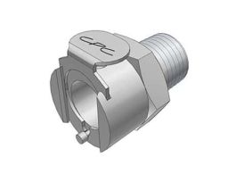 Quick-Disconnect Fitting, Threaded Body, Chrome-Plated Brass, Valved, 1/4" NPT(M); 1/Each