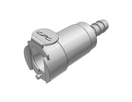 Quick-Disconnect Fitting, Hose Barb Body, Chrome-Plated Brass, Valved, 1/4" ID; 1/Each