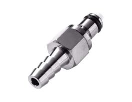 Quick-Disconnect Fitting, Hose Barb Insert, Chrome-Plated Brass, Non-Valved, 1/4" ID; 1/Each