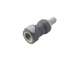 Quick-Disconnect Fittings, Hose Barb Body, Polypropylene, Valved, 3/8" ID; 1/Each