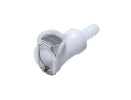 Quick-Disconnect Fittings, Hose Barb Body, Acetal, Non-Valved, 1/4" ID; 1/Each