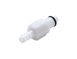 Quick-Disconnect Fittings,  Threaded Insert, Acetal, Valved, 1/4" NPT(M); 1/Each