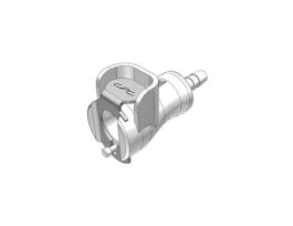 Quick-Disconnect Fitting, Hose Barb Body, Acetal, Non-Valved, 1/8" ID; 1/Each