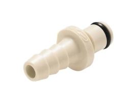 Quick-Disconnect Fitting, Hose Barb Insert, Polypropylene, Non-Valved, 1/4" ID; 1/Each
