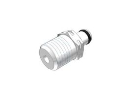 Quick-Disconnect Fitting, Threaded Insert, Acetal, Non-Valved, 1/4" NPT(M); 1/Each