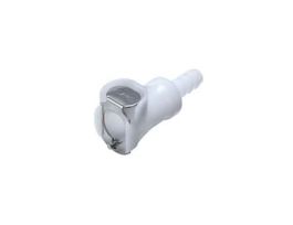 Quick-Disconnect Fitting, Hose Barb Body, Acetal, Valved, 1/8" ID; 1/Each