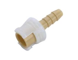 Quick-Disconnect Fitting, Hose Barb Body, Polypropylene, Non-Valved, 1/8" ID