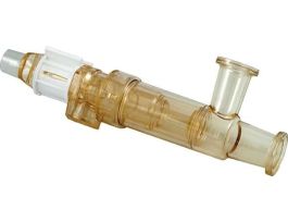 Sanitary Steam-in-Place Connector, Two Cycle, Polysulfone with Polycarbonate Sleeve, 3/8" ID x 3/4" x 1-1/2" Sanitary; 1/Ea
