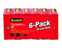Scotch® Tape 600-6PK 3/4 in x 1296 in
