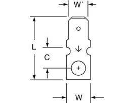 3M™ Scotchlok™ Double Male Ring Tongue, Non-Insulated Rectangular MA250DM/10RRK, 500/Case