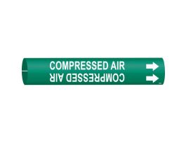 COMPRESSED AIR Pipe Marker, Fits Pipes 1.5" Dia. Thru 2.375" Dia.