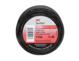3M™ Temflex™ Cotton Friction Tape 1755, Variable Width x 82-1/2 ft, Black