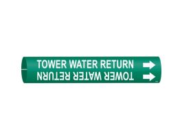 Tower Water Return Pipe Marker, 0.8125" H x 0.8125" W, Fits Pipes 0.75" Dia. Thru 1.375" Dia.