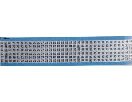 Letters and Numbers Scored Wire Marker Aluminum Foil Legend: 67 to 99 1650 Total