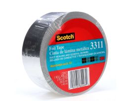 Scotch® Foil Tape 3311, Silver, 2 in x Variable Length, 3.6 mil