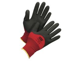NorthFlex™ Red™X™ Nylon Glove, 15 guage, PVC 3/4 Coated, Black/Red, XSM