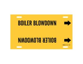 Boiler Blow Down Pipe Marker, 10" H x 24" W, Fits Pipes 8" Dia. Thru 9.875" Dia.