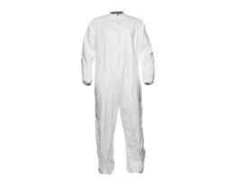 Tyvek® IsoClean® Coverall. Collar, Bound Seams and Neck. Covered Elastic Wrists and Ankles. Zipper Closure. Clean Processed, 25/CS, White