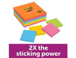 Post-it® Super Sticky Notes 654-24SSAU, 3 in x 3 in (76 mm x 76 mm), Energy Boost Collection