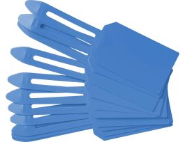Blank Color-Coded Tags 5.8" H x 3.25" W Plastic Blue 25PK