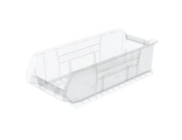 BIN SUPER SZ 23-7/8X11X7 CLR