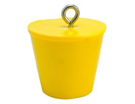 Drain Plug, 6", Yellow, Vinyl