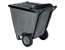 CART AKRO-CART W/LID 60 GAL GRAY