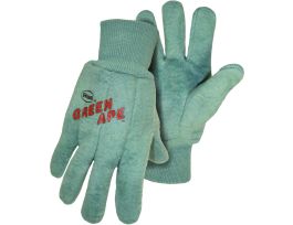 Green Ape® Premium Grade Cotton Chore Glove with Double Layer Palm/Back and Nap-out Finish - Knitwrist, XL